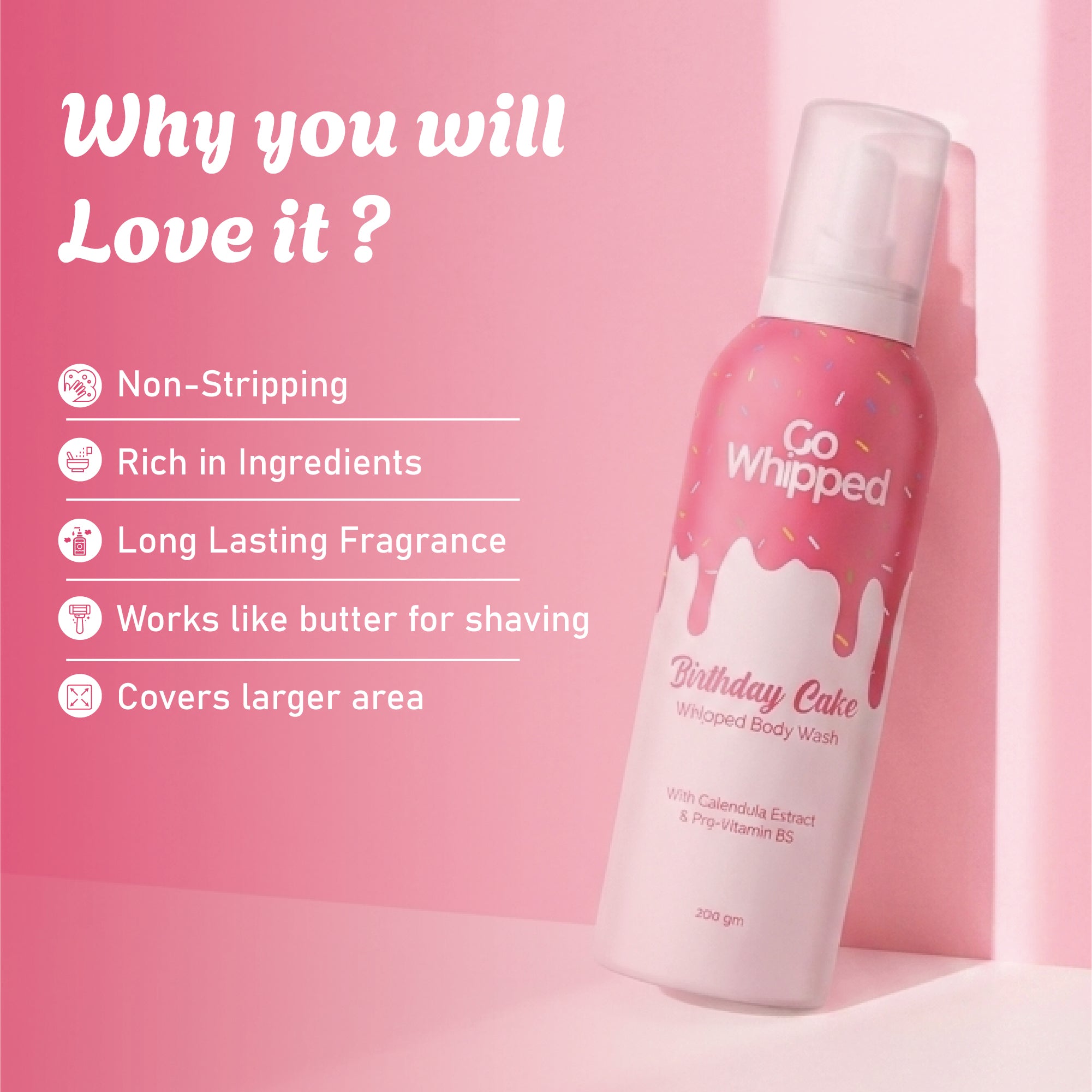 Birthday Cake Whipped Body Wash | 200 ML